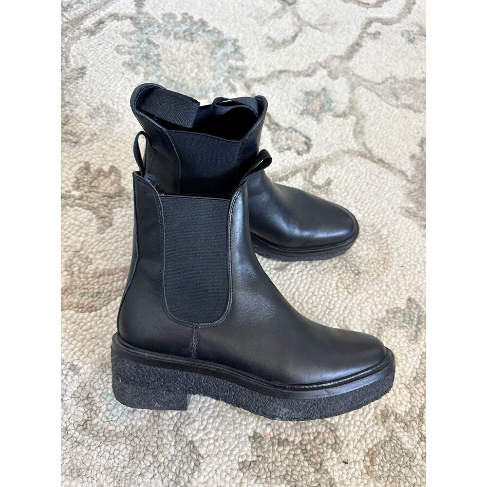 Loeffler Randall Raquel Chelsea womens leather Boots Black Size 7 M